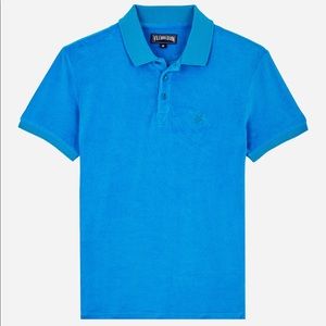 Vilebrequin Terry Cloth Polo Shirt Solid NWT